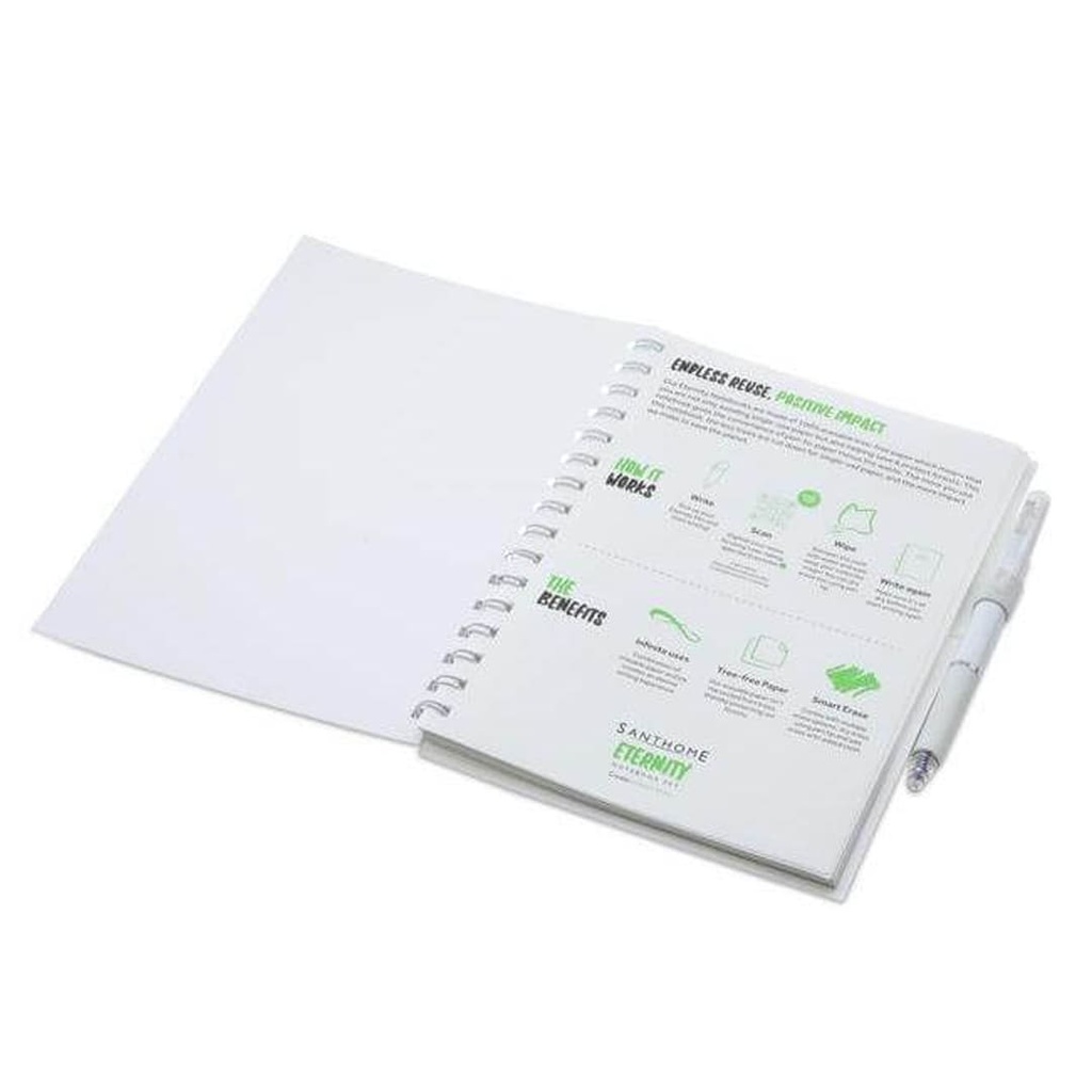 ETERNITY - Santhome Erasable Notebook & Pen Set (White)