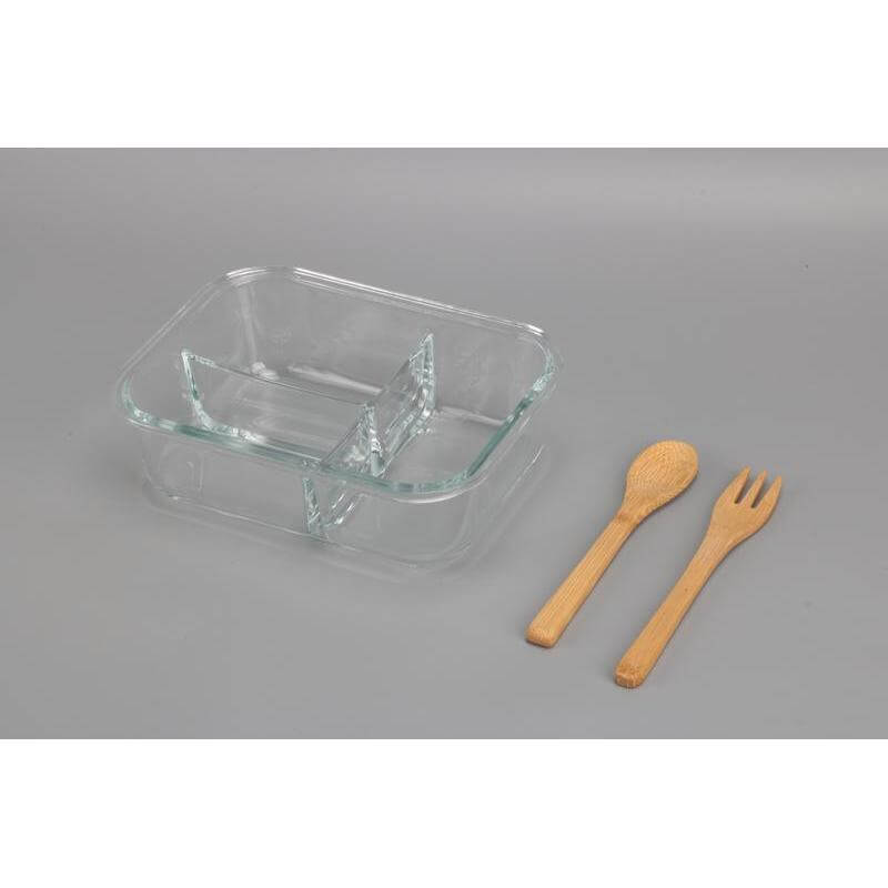 CORNETO - Hans Larsen Glass Lunch Box with Bamboo Cutlery Set