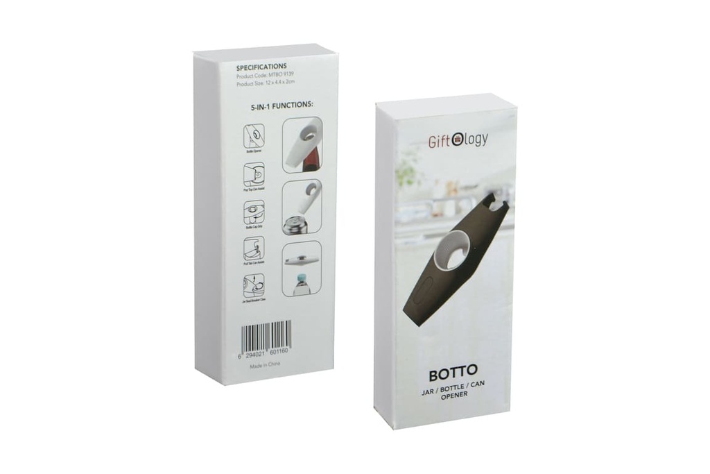 BOTTO - Giftology 5-in-1 Multi-functional Bottle Opener - Black