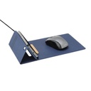 BLACE - CHANGE ZERO Recycled PU 15W Wireless Mousepad & Desk Organizer - Navy Blue