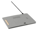 BLACE - CHANGE ZERO Recycled PU 15W Wireless Mousepad & Desk Organizer - Grey