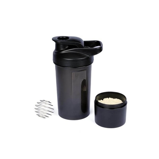 FINIQ - Giftology Protein Shaker Water Bottle with Cup - Black
