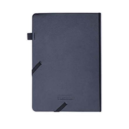 FAROE - Santhome A5 PU Hard Cover Notebook with Pen Loop - Black