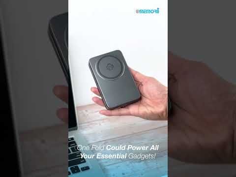 ARGENE - @memorii Magfold 3 in 1 Wireless Charger Stand - Metallic Grey