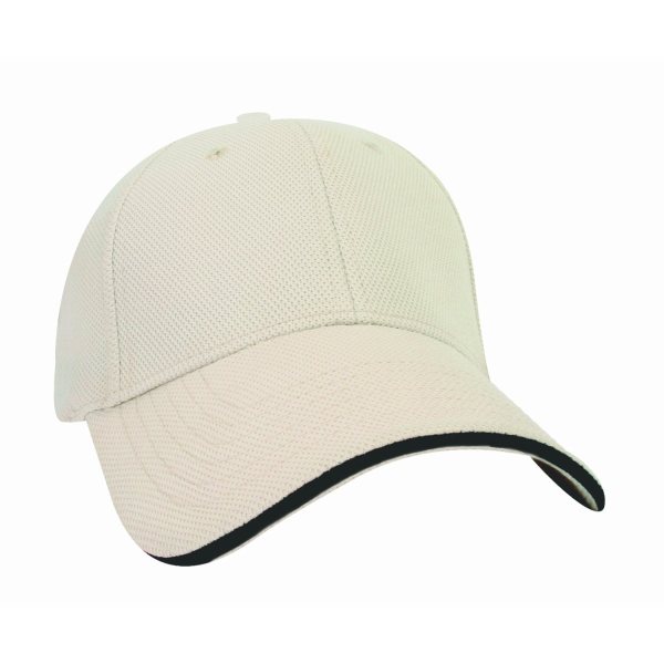 SANTHOME Performance Sports Caps - Cream / Black