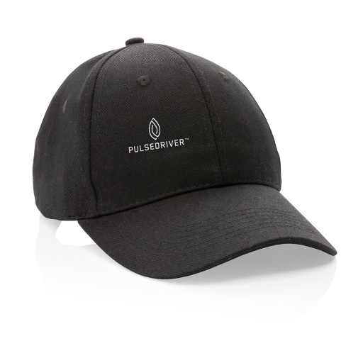 [HWAW 451] Impact AWARE™ 6 Panel 280gr Recycled Cotton Cap - Black