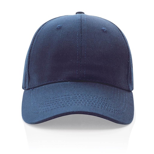 Impact AWARE™ 6 Panel 280gr Recycled Cotton Cap - Navy Blue