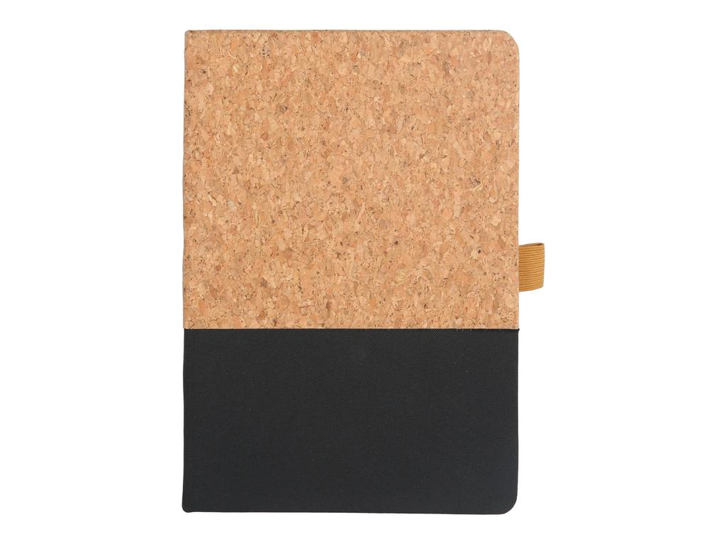 BORSA - eco-neutral A5 Cork Fabric Hard Cover Notebook and Pen Set - Black