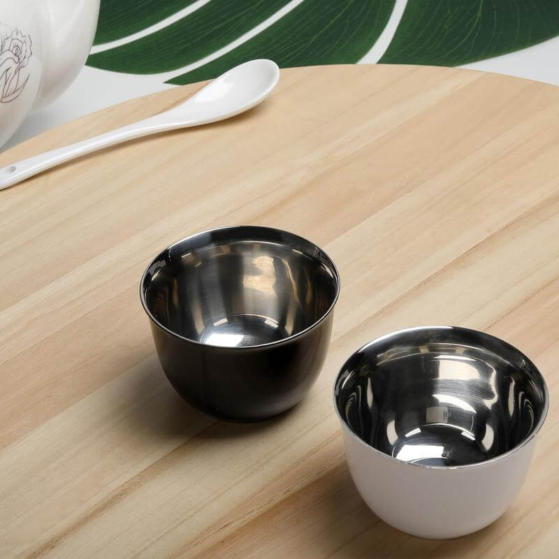 KAHWA - Hans Larsen Double Wall Stainless Steel Cawa Cup - Black