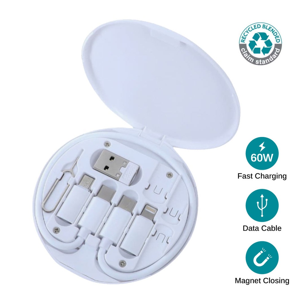 TAVIRA - @memorii Recycled Multi-Cable Set - White