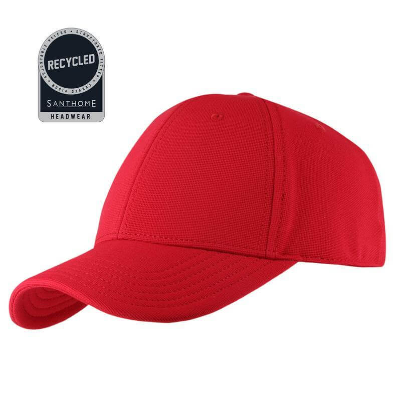 TITAN - Santhome Recycled 6 Panel Adjustable Cap - Red