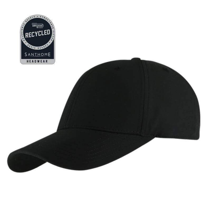 ULTRA - Santhome RPET 6 Panel DryNCool® Sport Cap - Black