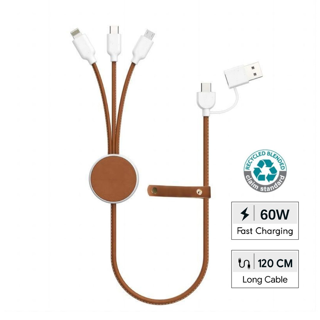 KOPER - @memorii Recycled 6-in-1 Charging Cable - White
