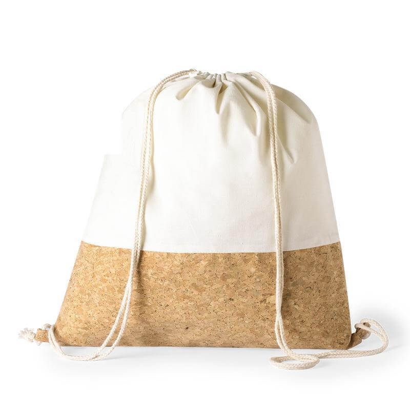 VOLGA - eco-neutral Recycled Cotton/Cork Drawstring Bag