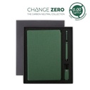 LENZEN - CHANGE ZERO Sustainable Gift Set with Refillable Notebook, Pen & USB Keychain - Green