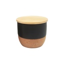 [SCEN 9203] RAAHA - Arabic Oudh Scented Candle in Ceramic Holder with Bamboo Lid - Black