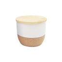RAAHA - Arabic Oudh Scented Candle in Ceramic Holder with Bamboo Lid - White