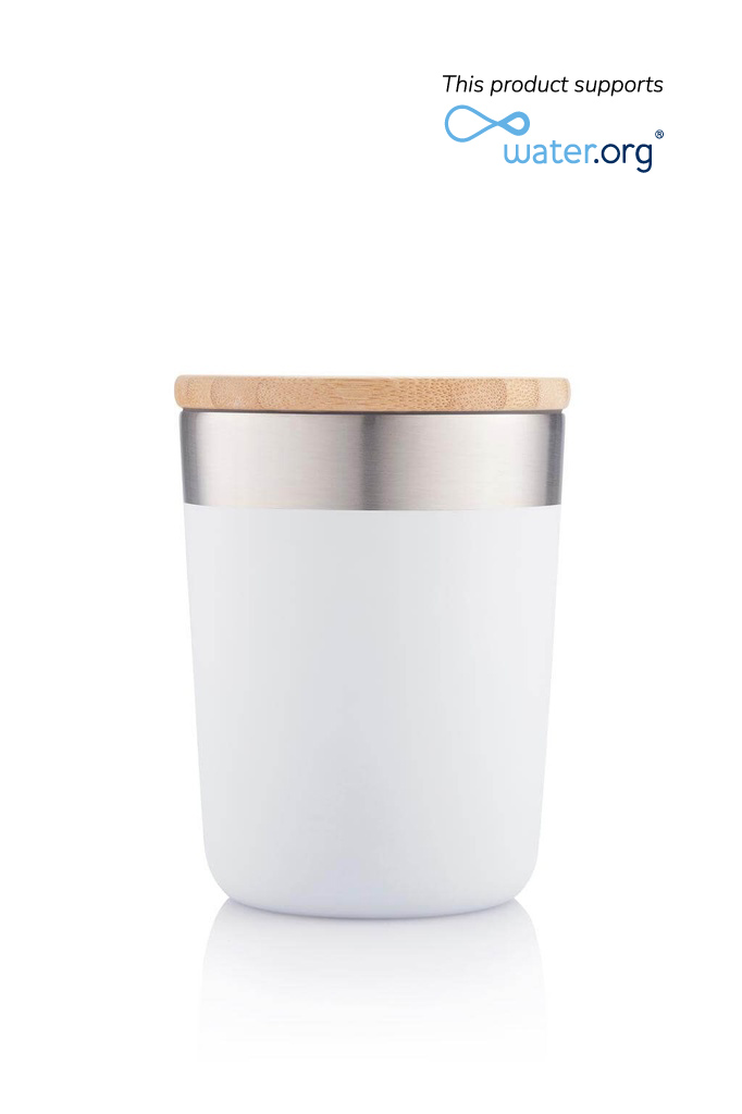 LAREN - CHANGE Collection Insulated Mug - White