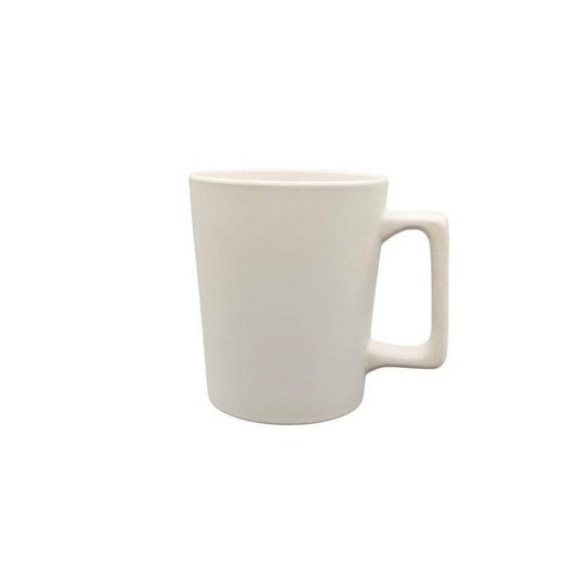[DWGL 3239] FALLO - Giftology Ceramic Cup with Wide Grip 400 ml - White
