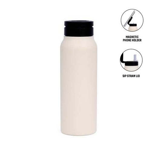 [DWGL 3260] FERRO - Giftology Magnetic Phone Holder Water Bottle 760ml - Sandstone